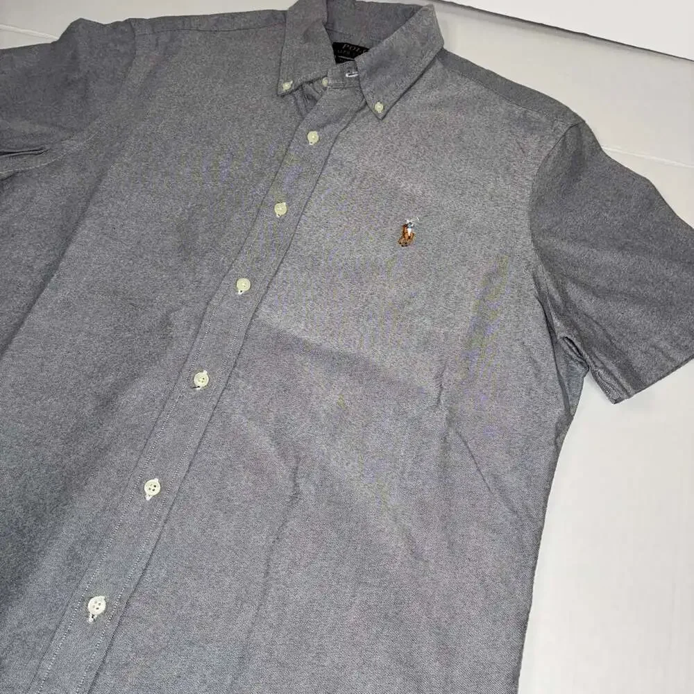 Polo Ralph Lauren Men's Classic Fit Oxford Button-Down Shirt, Grey M
